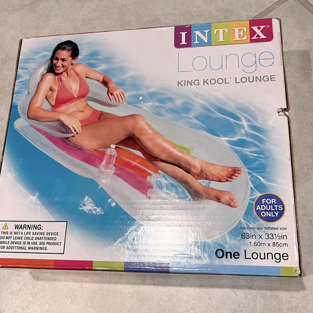 Intex King Kool Inflatable Lounging Swimming Pool Float